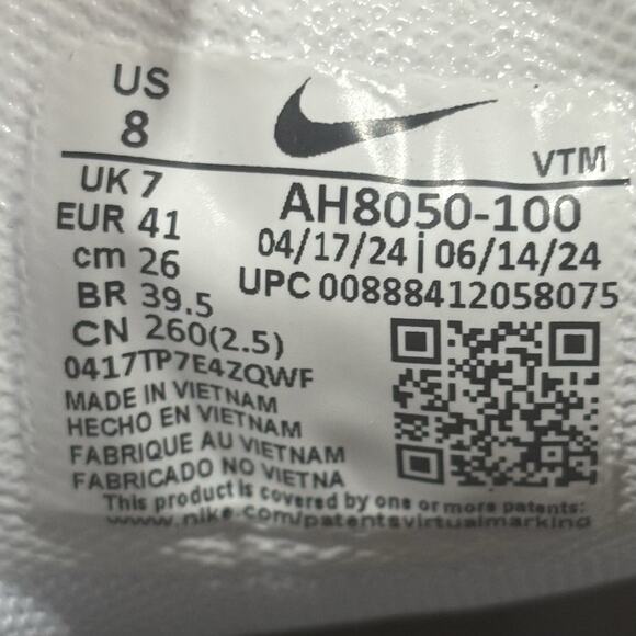 Nike Air Max 270 Low White Black AH8050 100 Mens Size 8 Shoes Sneaker NEW main image 5